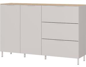 Krem komoda u mat dekoru 151x98x40 cm Savoca – Germania