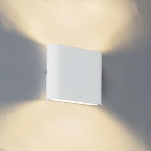 Moderna vanjska zidna svjetiljka bijela 11,5 cm, uključujući LED - Batt