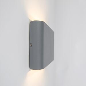 Vanjska zidna svjetiljka tamno siva 17,5 cm uklj. LED IP65 - Bat