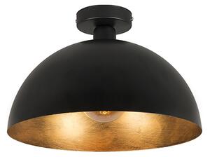 Industrijska stropna svjetiljka crna sa zlatom 35 cm - Magna