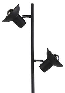 Dizajn podna svjetiljka crna sa zlatnim 2 svjetla - Avril