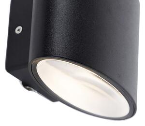 Moderna vanjska zidna svjetiljka crna s LED IP44 - Ovum