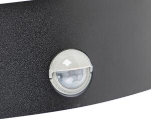 Vanjska zidna svjetiljka crna IP44 sa senzorom pokreta - Miro