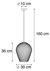 Dizajn viseća svjetiljka crna - Wire Ario