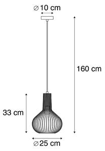 Dizajn viseća svjetiljka crna - žičana miješalica