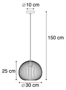 Dizajn viseća svjetiljka crna - Žičano tijesto