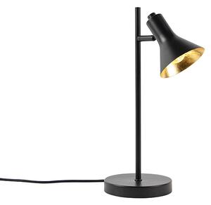 Moderna stolna svjetiljka crna sa zlatnom 1 svjetlom - Magno