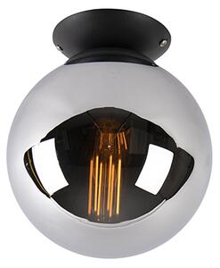Art Deco stropna lampa crna s dimnim ogledalom - Pallon