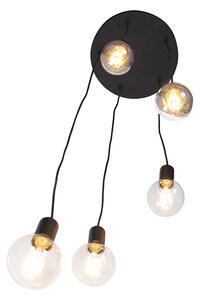 Moderna viseća svjetiljka crna 35 cm 5-svjetla - Facil