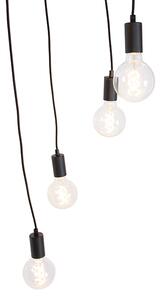 Moderna viseća svjetiljka crna 35 cm 5-svjetla - Facil