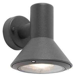 Moderna vanjska zidna svjetiljka tamno siva - Humilis