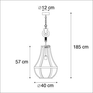 Industrijska viseća svjetiljka crna 40 cm - Morgana