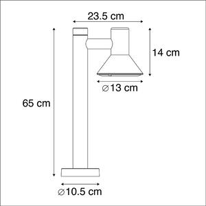 Moderna svjetiljka na otvorenom tamno siva 65 cm - Humilis