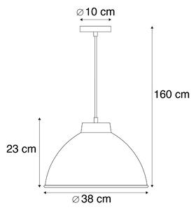 Skandinavska viseća svjetiljka siva - Anterio 38 Basic