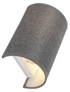 Moderna zidna svjetiljka siva - Simple Drum Jute