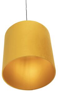 Viseća svjetiljka s velurastom nijansom žuta sa zlatom 40 cm - Combi