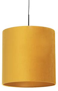 Viseća svjetiljka s velurastom nijansom žuta sa zlatom 40 cm - Combi