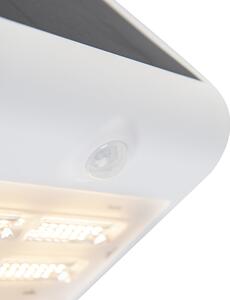 Vanjska zidna lampa bijela 21,5 cm sa kratkim svjetlom i senzorom na solar - Daya
