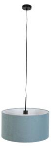 Viseća svjetiljka crna s plavim hladom 50 cm - Combi 1