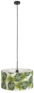 Botanička viseća svjetiljka crna sa sjenilom Leaf 50cm - Combi 1