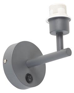Moderna zidna svjetiljka tamno siva 1-svjetlo s prekidačem - Combi