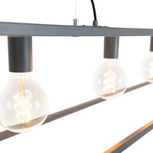 Industrijska viseća svjetiljka siva 5-svjetlosna - Kavez