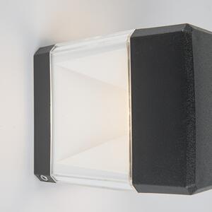 Moderna vanjska zidna svjetiljka crna s LED IP55 - Elisa