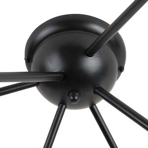 Moderna stropna svjetiljka crna 6-svjetla - Sputnik