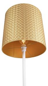 Vintage podna svjetiljka bijela sa zlatnim trokutom hlad 40 cm - Simplo