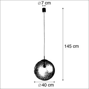Ruralna viseća svjetiljka hrđa smeđa 40cm - Kreta