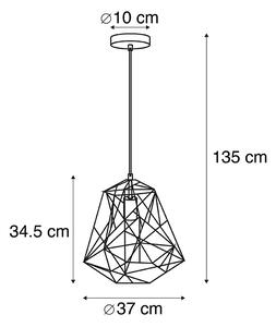Pametna industrijska viseća svjetiljka crna sa WiFi ST64 - Framework Basic
