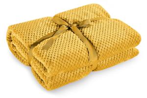 Senf žuta deka od mikrovlakana DecoKing Henry, 220 x 240 cm
