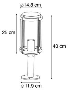 Vanjska svjetiljka pametnog dizajna, crna, 40 cm, uključujući WiFi ST64 - Schiedam