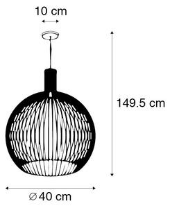 Dizajn viseća lampa crna 40 cm - Wire Dos