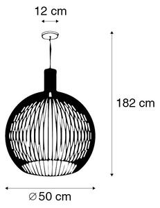 Dizajnerska viseća lampa crna 50 cm - Wire Dos