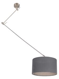 Viseća svjetiljka čelik s nijansom 35 cm tamno siva podesiva - Blitz I