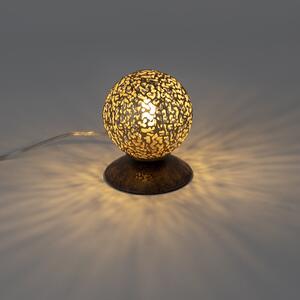 Country stolna svjetiljka hrđa smeđa 10 cm - Kreta