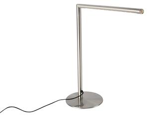 Moderna stolna svjetiljka čelik s prigušivačem na dodir uključujući LED - Douwe