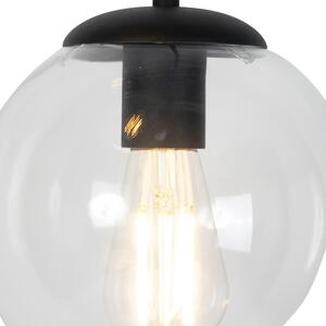 Art deco viseća svjetiljka crna 3 svjetla - Pallon