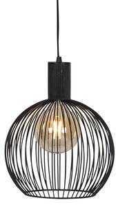 Dizajn okrugla viseća svjetiljka crna 30 cm - Wire Dos