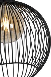 Dizajn okrugla viseća svjetiljka crna 30 cm - Wire Dos