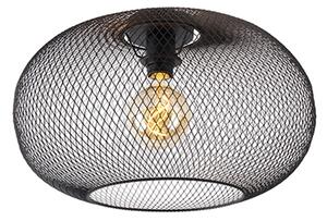Moderna stropna svjetiljka crna 45 cm - Mesh Ball