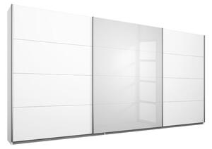 Ormar MALTA -Aplski bijela / bijelo staklo-361 cm