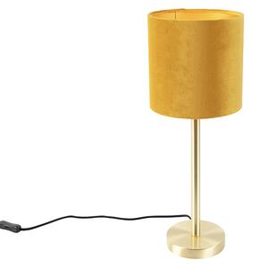 Stolna svjetiljka mesing sa žutom nijansom 20 cm - Simplo