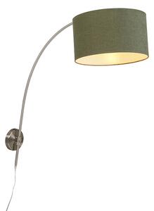 Zidna svjetiljka od čelika s zelenom nijansom 35/35/20 podesiva