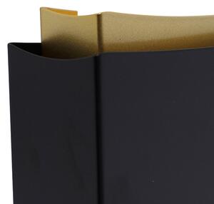 Moderna zidna lampa crna sa zlatom - Plats