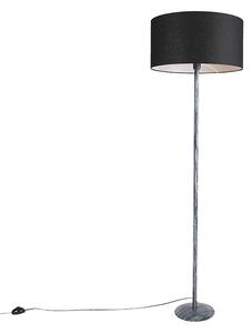 Podna svjetiljka siva s crnom hladom 50 cm - Simplo