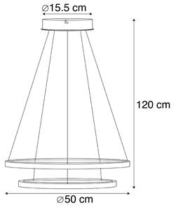 Moderna zlatna viseća svjetiljka sa LED-om - Anella Duo