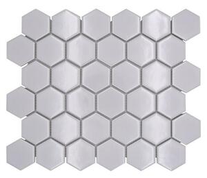 Mozaik pločica Hexagon Uni HX 080 (32,5 x 28,1 cm, Bijela, Sjaj)