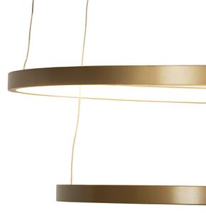 Moderna zlatna viseća svjetiljka sa LED-om - Anella Duo